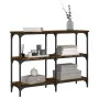 Smoked oak engineered wood console table 100x29x75 cm by , Side tables - Ref: Foro24-834102, Price: 50,76 €, Discount: %