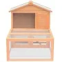 Tierkäfigstall mit Holzterrasse im Freien von vidaXL, Käfige und Lebensräume für Kleintiere - Ref: Foro24-170346, Preis: 215,...