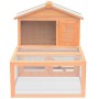 Tierkäfigstall mit Holzterrasse im Freien von vidaXL, Käfige und Lebensräume für Kleintiere - Ref: Foro24-170346, Preis: 198,...