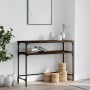 Konsolentisch aus geräuchertem Eichenholzwerkstoff, 100 x 35,5 x 75 cm von , Seitentische - Ref: Foro24-834047, Preis: 47,77 ...