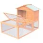 Tierkäfigstall mit Holzterrasse im Freien von vidaXL, Käfige und Lebensräume für Kleintiere - Ref: Foro24-170346, Preis: 215,...