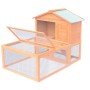 Tierkäfigstall mit Holzterrasse im Freien von vidaXL, Käfige und Lebensräume für Kleintiere - Ref: Foro24-170346, Preis: 198,...