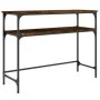 Smoked oak engineered wood console table 100x35.5x75 cm by , Side tables - Ref: Foro24-834047, Price: 47,47 €, Discount: %