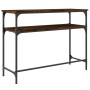 Smoked oak engineered wood console table 100x35.5x75 cm by , Side tables - Ref: Foro24-834047, Price: 47,77 €, Discount: %