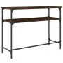 Smoked oak engineered wood console table 100x35.5x75 cm by , Side tables - Ref: Foro24-834047, Price: 47,47 €, Discount: %