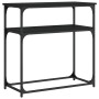 Black engineered wood console table 75x35.5x75 cm by , Side tables - Ref: Foro24-834070, Price: 45,50 €, Discount: %