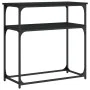 Black engineered wood console table 75x35.5x75 cm by , Side tables - Ref: Foro24-834070, Price: 44,94 €, Discount: %