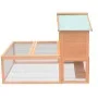 Tierkäfigstall mit Holzterrasse im Freien von vidaXL, Käfige und Lebensräume für Kleintiere - Ref: Foro24-170346, Preis: 215,...