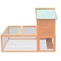 Tierkäfigstall mit Holzterrasse im Freien von vidaXL, Käfige und Lebensräume für Kleintiere - Ref: Foro24-170346, Preis: 198,...
