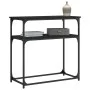 Black engineered wood console table 75x35.5x75 cm by , Side tables - Ref: Foro24-834070, Price: 44,94 €, Discount: %