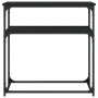 Black engineered wood console table 75x35.5x75 cm by , Side tables - Ref: Foro24-834070, Price: 44,94 €, Discount: %