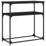 Black engineered wood console table 75x35.5x75 cm by , Side tables - Ref: Foro24-834070, Price: 45,50 €, Discount: %