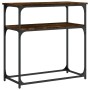 Konsolentisch aus geräuchertem Eichenholzwerkstoff, 75 x 35,5 x 75 cm von , Seitentische - Ref: Foro24-834072, Preis: 45,19 €...