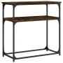 Smoked oak engineered wood console table 75x35.5x75 cm by , Side tables - Ref: Foro24-834072, Price: 44,25 €, Discount: %