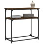 Konsolentisch aus geräuchertem Eichenholzwerkstoff, 75 x 35,5 x 75 cm von , Seitentische - Ref: Foro24-834072, Preis: 45,19 €...