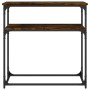 Konsolentisch aus geräuchertem Eichenholzwerkstoff, 75 x 35,5 x 75 cm von , Seitentische - Ref: Foro24-834072, Preis: 45,19 €...