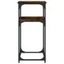 Smoked oak engineered wood console table 75x35.5x75 cm by , Side tables - Ref: Foro24-834072, Price: 44,25 €, Discount: %