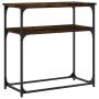 Konsolentisch aus geräuchertem Eichenholzwerkstoff, 75 x 35,5 x 75 cm von , Seitentische - Ref: Foro24-834072, Preis: 45,19 €...