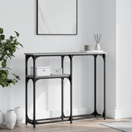 Sonoma gray engineered wood console table 90x22.5x75 cm by , Side tables - Ref: Foro24-834093, Price: 42,69 €, Discount: %