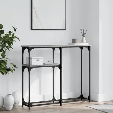 Sonoma gray engineered wood console table 90x22.5x75 cm by , Side tables - Ref: Foro24-834093, Price: 42,16 €, Discount: %