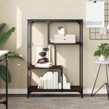 Holzwerkstoffregal aus Stahl, braune Eiche, 81 x 36 x 115 cm von , Bücherregale und Regale - Ref: Foro24-835408, Preis: 42,37...
