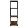 Estantería madera de ingeniería acero roble marrón 81x36x115 cm de , Librerías y estanterías - Ref: Foro24-835408, Precio: 42...
