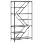Estantería madera de ingeniería y acero Sonoma gris 91x36x176cm de , Librerías y estanterías - Ref: Foro24-835417, Precio: 71...