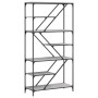 Regal aus Holzwerkstoff und Stahl in Sonoma-Grau, 91 x 36 x 176 cm von , Bücherregale und Regale - Ref: Foro24-835417, Preis:...