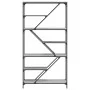 Estantería madera de ingeniería y acero Sonoma gris 91x36x176cm de , Librerías y estanterías - Ref: Foro24-835417, Precio: 71...