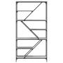 Regal aus Holzwerkstoff und Stahl in Sonoma-Grau, 91 x 36 x 176 cm von , Bücherregale und Regale - Ref: Foro24-835417, Preis:...
