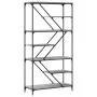 Estantería madera de ingeniería y acero Sonoma gris 91x36x176cm de , Librerías y estanterías - Ref: Foro24-835417, Precio: 71...