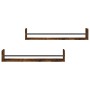 Wall shelves with bars 2 pcs smoked oak 80x16x14 cm by , Shelves and shelves - Ref: Foro24-835441, Price: 33,00 €, Discount: %
