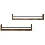 Wall shelves with bars 2 pcs smoked oak 80x16x14 cm by , Shelves and shelves - Ref: Foro24-835441, Price: 31,46 €, Discount: %