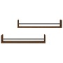 Wall shelves with bars 2 pcs oak brown 80x16x14 cm by , Shelves and shelves - Ref: Foro24-835443, Price: 31,41 €, Discount: %