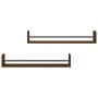 Wandregale mit Stangen 2 Stück Eiche braun 80x16x14 cm von , Regale und Regale - Ref: Foro24-835443, Preis: 31,06 €, Rabatt: %