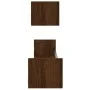 Wandregale mit Stangen 2 Stück Eiche braun 80x16x14 cm von , Regale und Regale - Ref: Foro24-835443, Preis: 31,06 €, Rabatt: %
