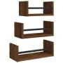 Wandregale mit Stangen, 3 Stück, Eichenbraun, Holzwerkstoff von , Regale und Regale - Ref: Foro24-835448, Preis: 26,84 €, Rab...