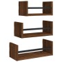 Wandregale mit Stangen, 3 Stück, Eichenbraun, Holzwerkstoff von , Regale und Regale - Ref: Foro24-835448, Preis: 27,29 €, Rab...
