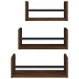 Wandregale mit Stangen, 3 Stück, Eichenbraun, Holzwerkstoff von , Regale und Regale - Ref: Foro24-835448, Preis: 26,84 €, Rab...