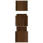 Wandregale mit Stangen, 3 Stück, Eichenbraun, Holzwerkstoff von , Regale und Regale - Ref: Foro24-835448, Preis: 26,84 €, Rab...