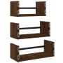 Wandregale mit Stangen, 3 Stück, Eichenbraun, Holzwerkstoff von , Regale und Regale - Ref: Foro24-835448, Preis: 26,84 €, Rab...