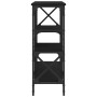 Black engineered wood console table 150x29x76.5 cm by , Side tables - Ref: Foro24-835469, Price: 73,82 €, Discount: %