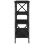 Black engineered wood console table 150x29x76.5 cm by , Side tables - Ref: Foro24-835469, Price: 72,90 €, Discount: %