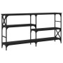 Schwarzer Konsolentisch aus Holzwerkstoff, 150 x 29 x 76,5 cm von , Seitentische - Ref: Foro24-835469, Preis: 73,82 €, Rabatt: %