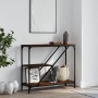 Oak brown engineered wood console table 88.5x30x75 cm by , Side tables - Ref: Foro24-835483, Price: 49,21 €, Discount: %