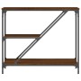 Oak brown engineered wood console table 88.5x30x75 cm by , Side tables - Ref: Foro24-835483, Price: 49,21 €, Discount: %