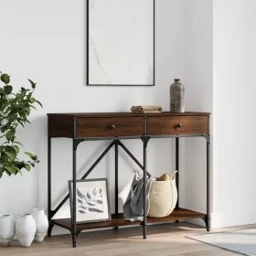 Oak brown engineered wood console table 100x39x78.5 cm by , Side tables - Ref: Foro24-835488, Price: 64,87 €, Discount: %