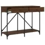 Konsolentisch aus eichenbraunem Holzwerkstoff, 100 x 39 x 78,5 cm von , Seitentische - Ref: Foro24-835488, Preis: 64,87 €, Ra...
