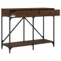 Oak brown engineered wood console table 100x39x78.5 cm by , Side tables - Ref: Foro24-835488, Price: 65,67 €, Discount: %
