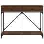 Oak brown engineered wood console table 100x39x78.5 cm by , Side tables - Ref: Foro24-835488, Price: 65,67 €, Discount: %
